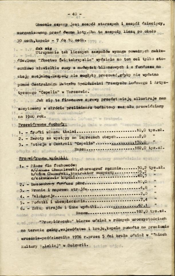 Monografia Tkactwa Świętokrzyskiego w Bodzentynie, str. 40