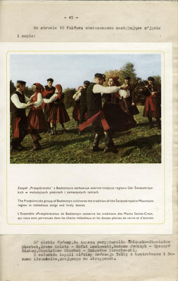Monografia Tkactwa Świętokrzyskiego w Bodzentynie, „Przepióreczka” w folderze Cepelii